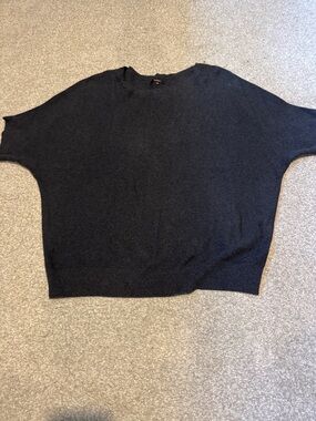 Quince short sleeve oversized sweater. Cotton cashmere blend Dolman style